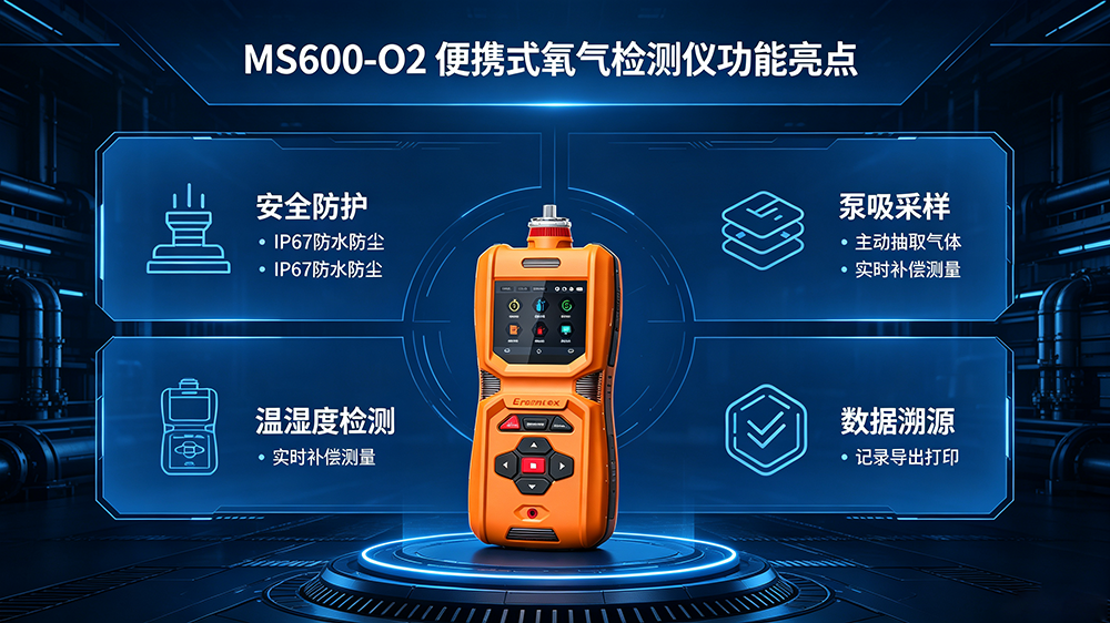 受限空间作业安全保障，探花视频观看在线视频下载MS600-O2便携式氧气检测仪应用解析